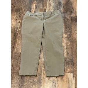 Ann Taylor LOFT Julie Cropped Khaki tan pants 8